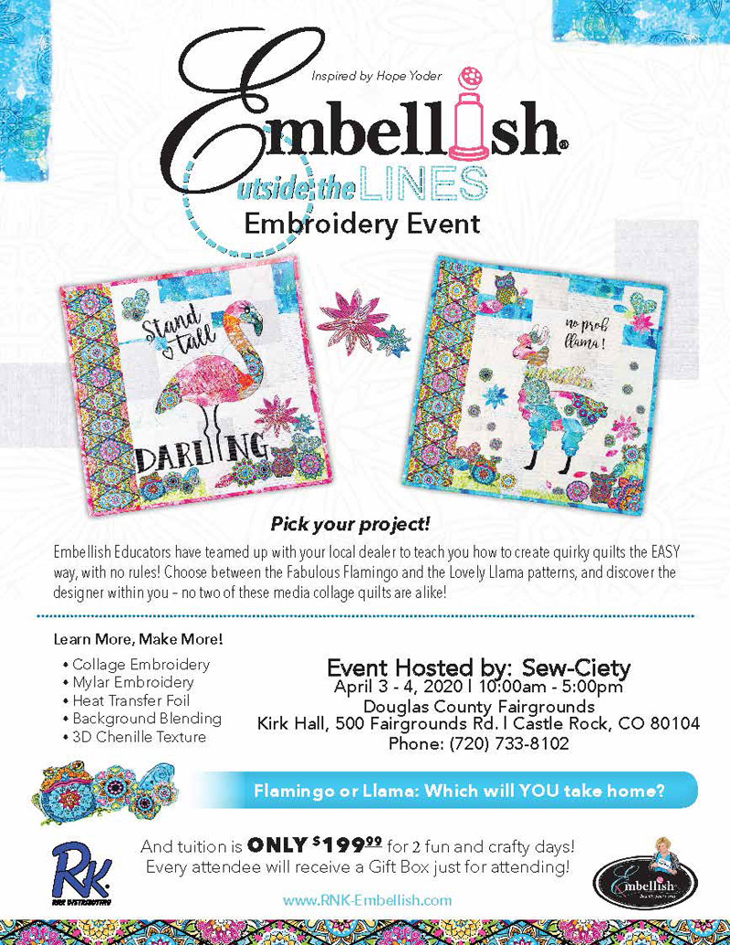 Embellish Embroidery Event