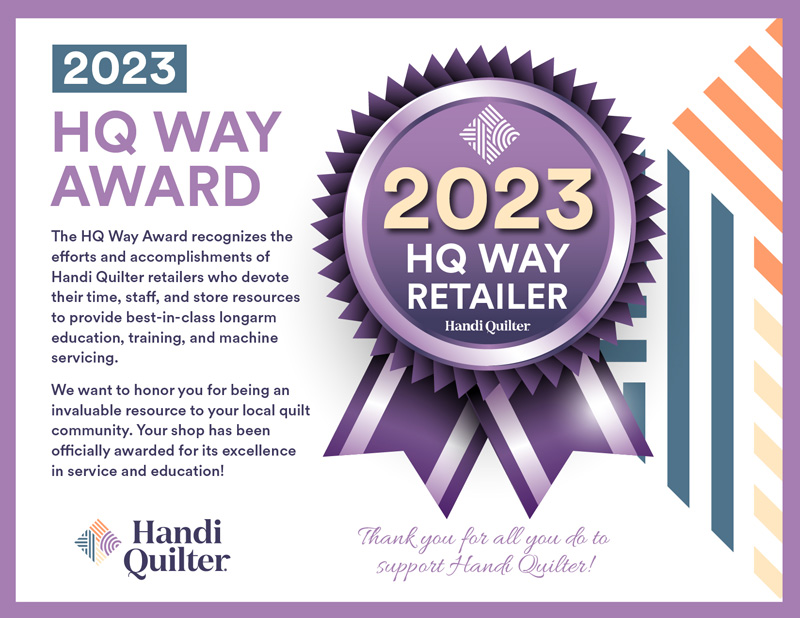 Handi Quilter Way Award