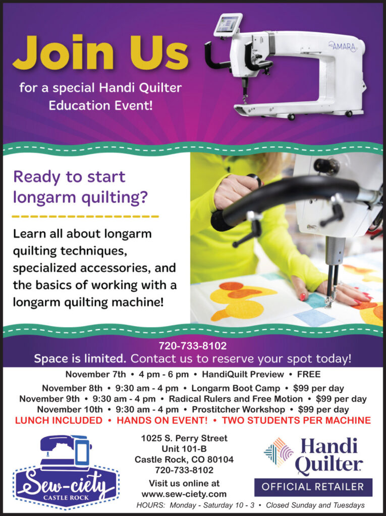 Handi Quilter Education Event - Longarm Quilting