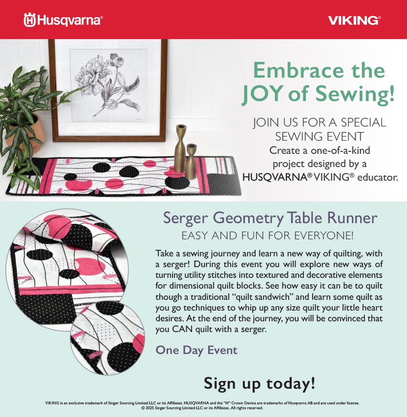 Serger Geometry Table Runner