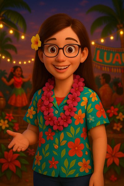 Lara at the Luau